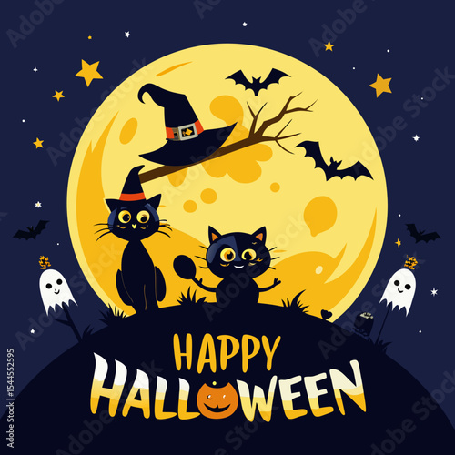 halloween background with bats