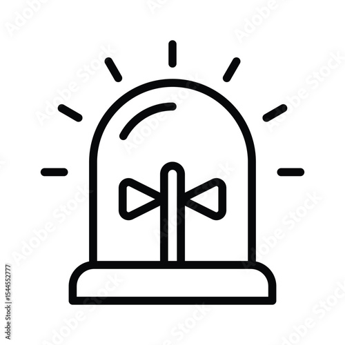 Emergency siren icon creatively designed in line style