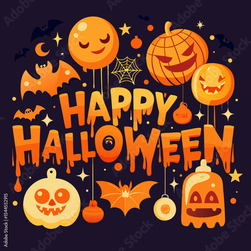 halloween background with pumpkin