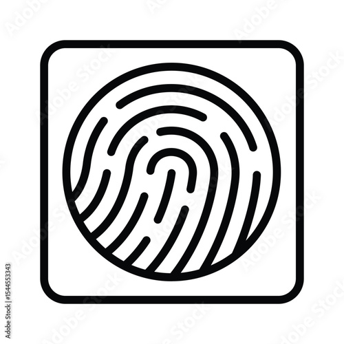 Get this amazing line icon of biometric verification