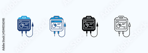 Blood Bag Icon Set Multiple Style Collection