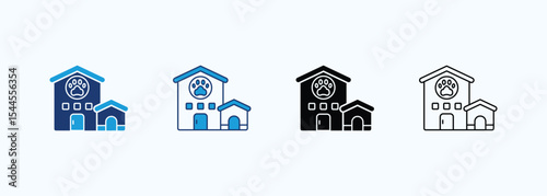 Animal Shelter Icon Set Multiple Style Collection