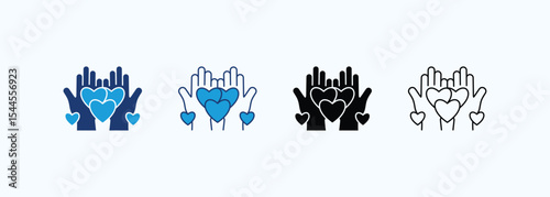 Charity Icon Set Multiple Style Collection
