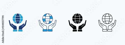 Social Responsibility Icon Set Multiple Style Collection