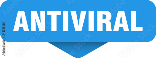 antiviral sticker. antiviral sign on transparent background