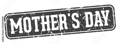 mother's day rectangular sign. mother's day stamp