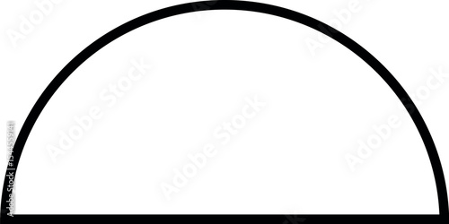 Illustration of download simple black and white semicircle vector graphic design for free use in your next creative project vector