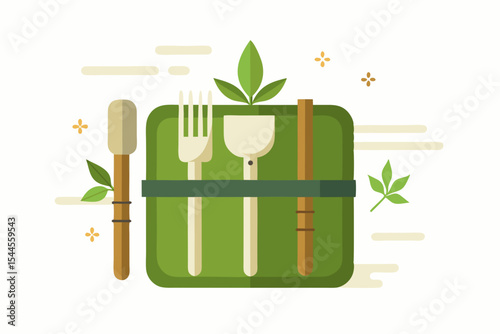 bamboo utensil kit fork spoon