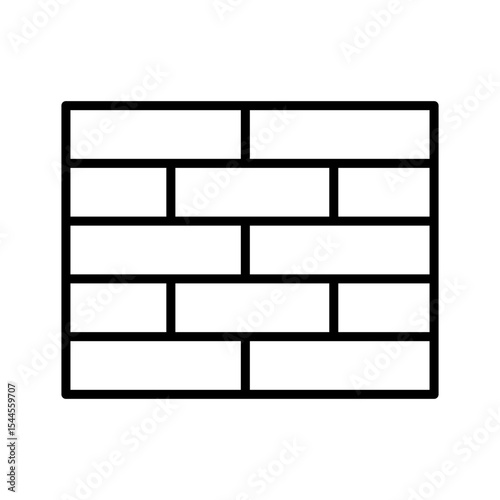 Lineart Icon brick wall for building improvement and handyman services