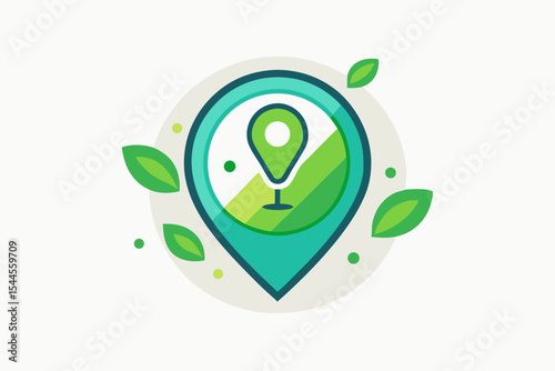 map icon leaf trail river