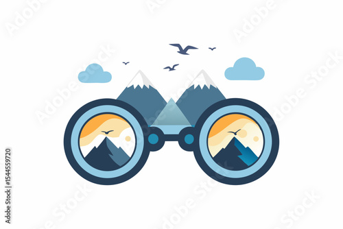 binoculars mountain reflection eco design