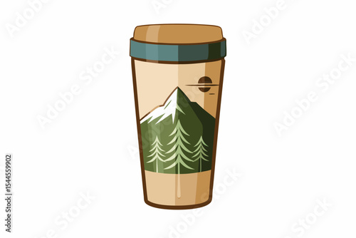 travel mug bamboo mountain tree