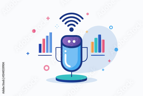 voice assistant speaker wave lines speech