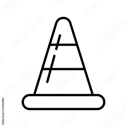 Lineart Icon construction cone for building improvement and handyman services