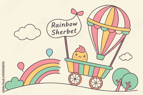 Festival Ice Cream Balloon Cart