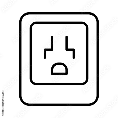 Lineart Icon electric outlet for building improvement and handyman services