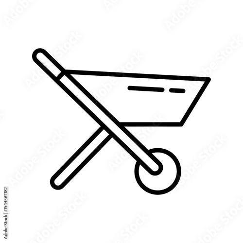 Lineart Icon wheelbarrow for building improvement and handyman services