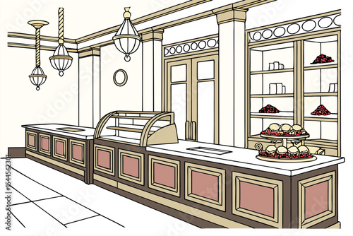 Victorian Ice Cream Parlor Interior