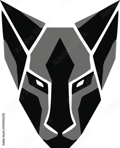 logo geometry head animal dog cat buffalo bull wolf goat deer tiger lion cow black and grey seamless modern abstract wildlife mascot vector high resolution