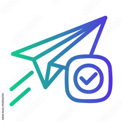 notification Line Gradient Icon