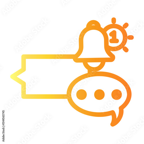 notification Line Gradient Icon