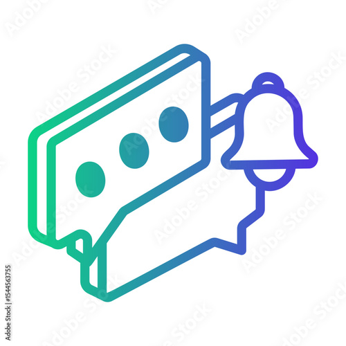 notification Line Gradient Icon