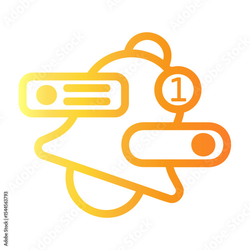 notification Line Gradient Icon