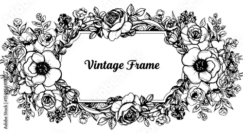 Floral Elegance: This image encapsulates a romantic, vintage aesthetic with delicate floral motifs, perfect for adding a touch of grace to any design.