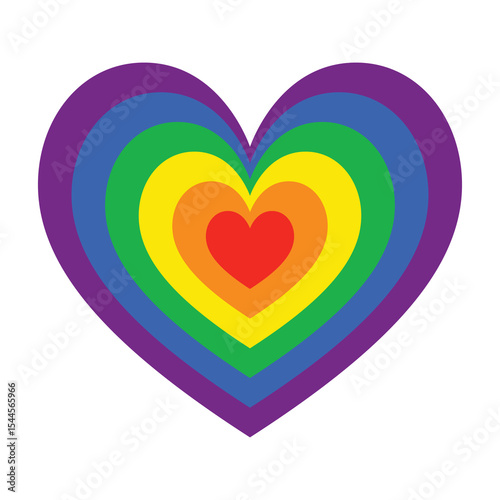 Minimalist rainbow illustration expressing unity and diversity. A clean, symbolic element for Pride-related content