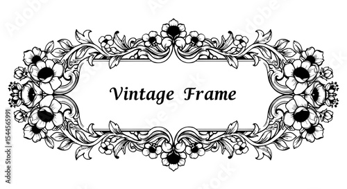 Vintage Frame: A timeless and ornate vintage frame, embodying elegance. Perfect for showcasing art. 