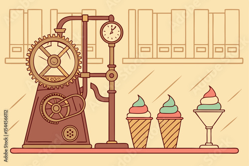 Steampunk Ice Cream Machine