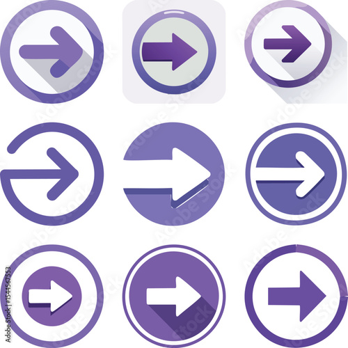 Circular Solid Arrow UI Icon.