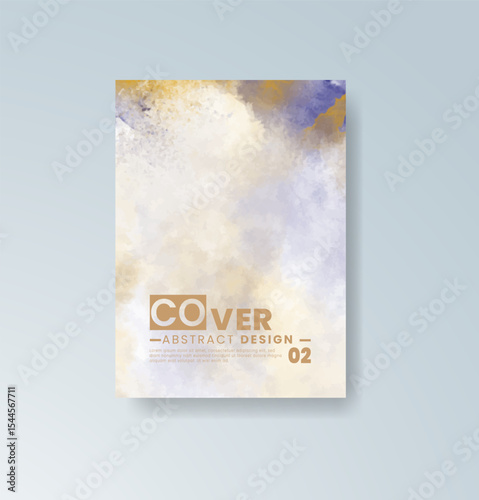 Cards with watercolor background. Design for your cover, date, postcard, banner, logo.