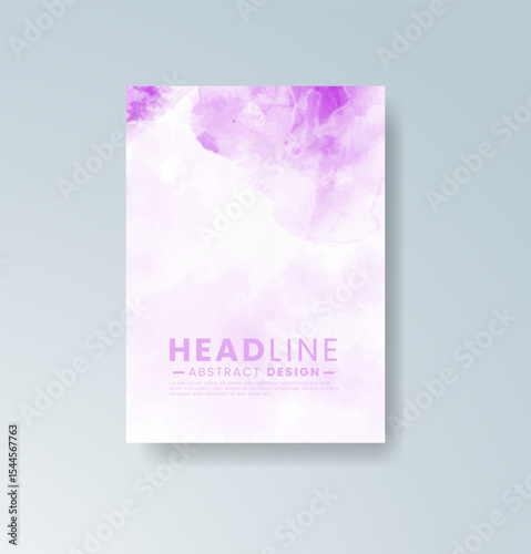 Cards with watercolor background. Design for your cover, date, postcard, banner, logo.