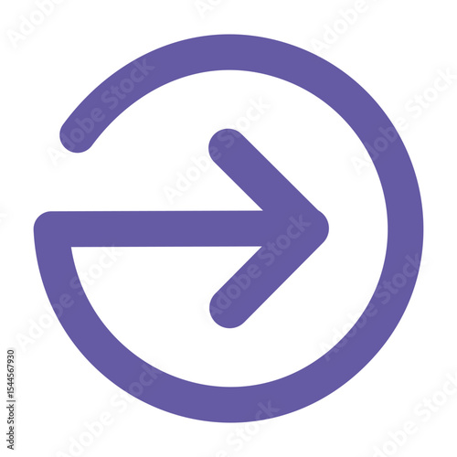 Filled Loop Arrow UI Icon
