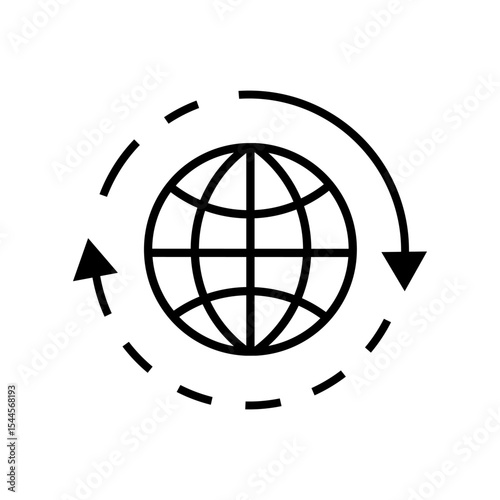 Internet icon vector. Communication illustration sign. Satellite communication symbol. Computer network web icon. WWW symbol design for web and app.