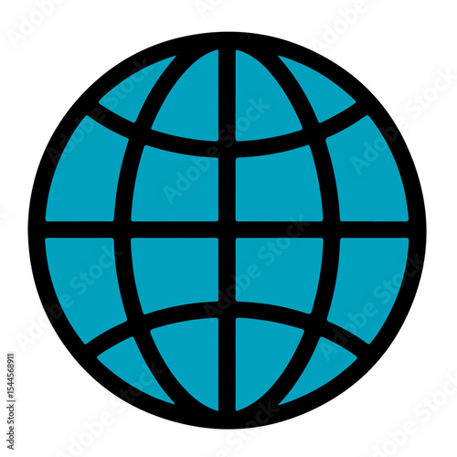 A simple illustration of Earth, showcasing continents and oceans in a stylized manner.