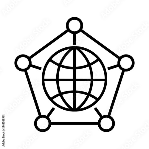 Internet icon vector. Communication illustration sign. Satellite communication symbol. Computer network web icon. WWW symbol design for web and app.