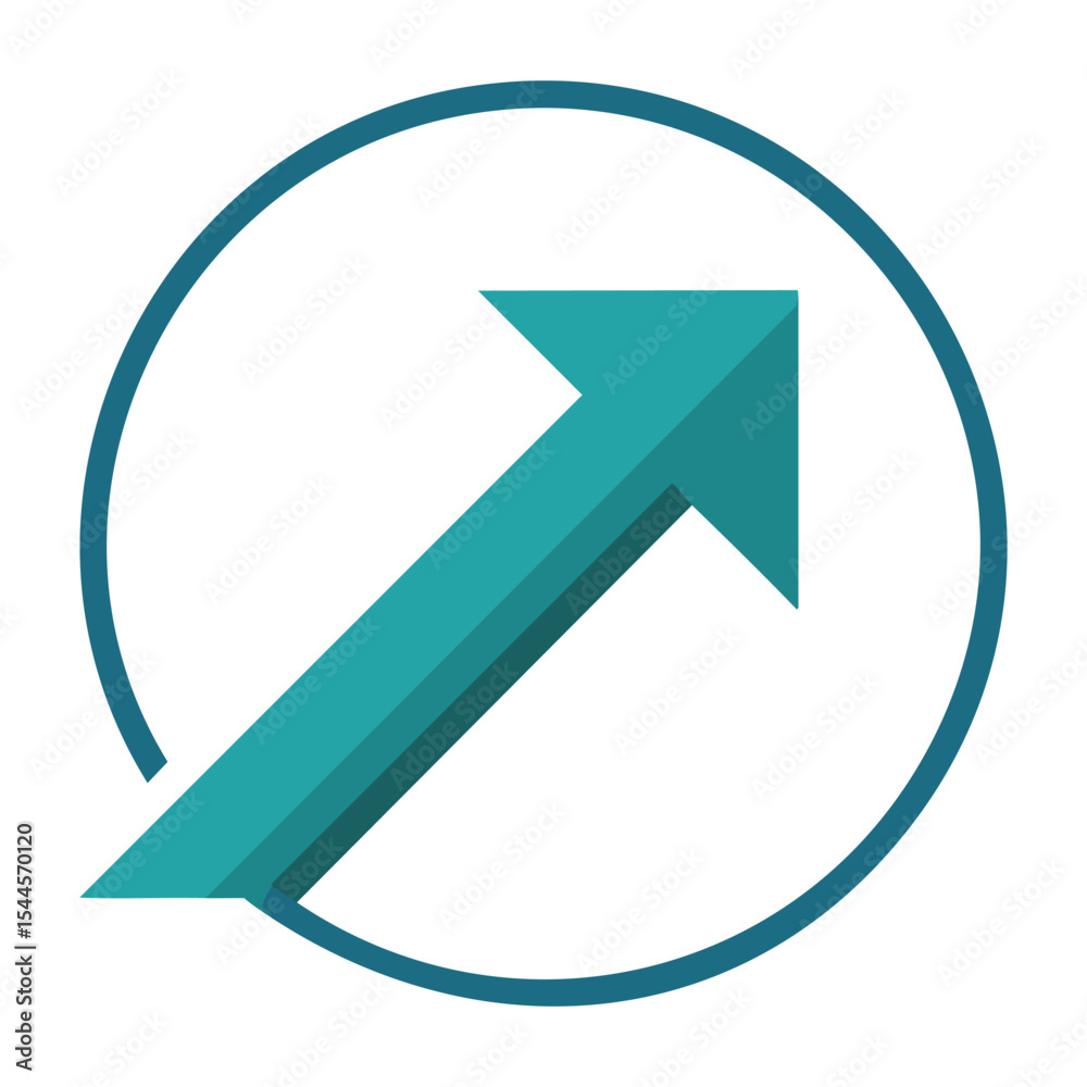 Blue Directional Arrow 3D
