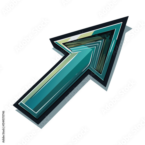 3D Direction Arrow Graphic
