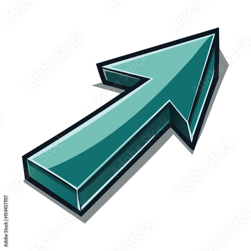 3D Blue Upward Arrow Icon
