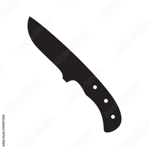 Knife icon vector. Hunting knife illustration sign. Military knife communication symbol. Cold weapon web icon set.