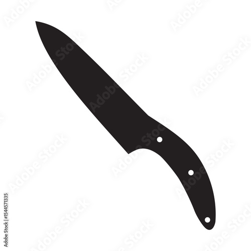 Knife icon vector. Hunting knife illustration sign. Military knife communication symbol. Cold weapon web icon set.