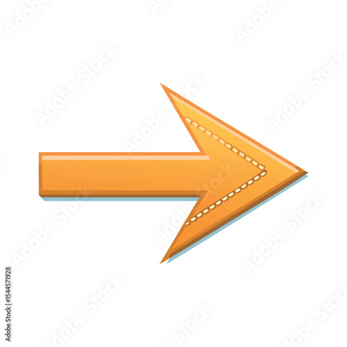 Peach Directional Arrow Graphic

