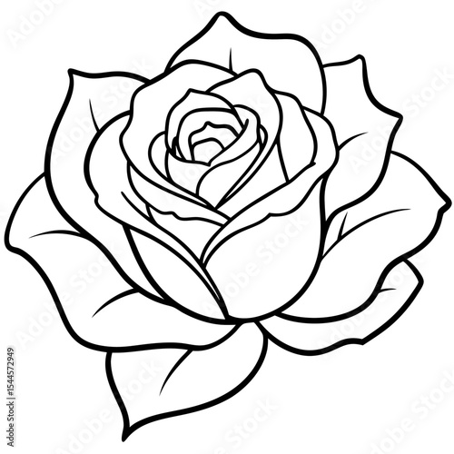 Minimal Rose Blossom Line Art 