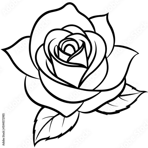  Minimal Rose Blossom Line Art 
