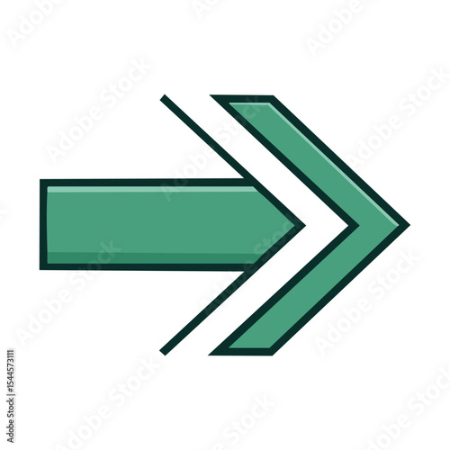 Green Arrow Pointer Icon
