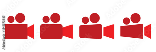 Video camera icon vector recording icon film cinema symbol