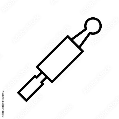 Lineart Icon cuticle pusher beauty accessories for salon branding