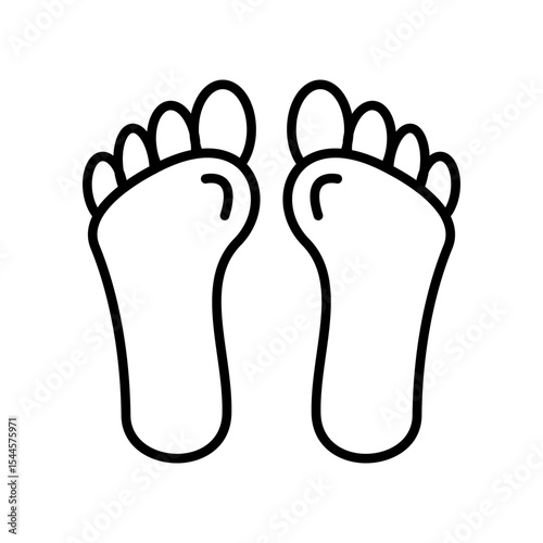 Lineart Icon foot massage beauty accessories for salon branding